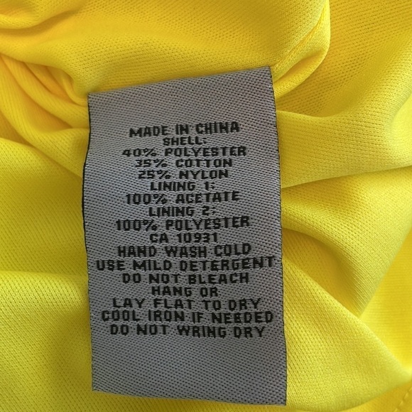 Maggy London Grey and Yellow Floral Lace Bodycon Boat Neck Midi Dress Sz 4 - Picture 7 of 7